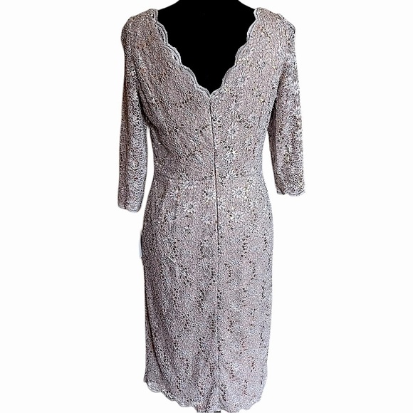 ALEX EVENINGS ELEGANT 3/4 SLEEVE SHEATH DRESS SZ 6 NWTS - Picture 6 of 15